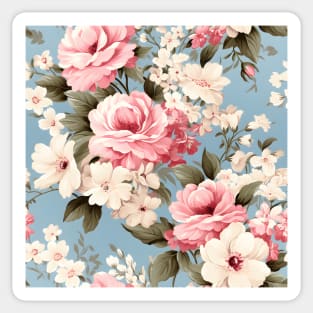 Shabby Chic Flowers Pattern 20 Sticker